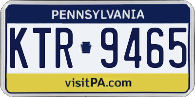 PA license plate KTR9465