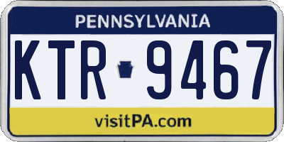 PA license plate KTR9467