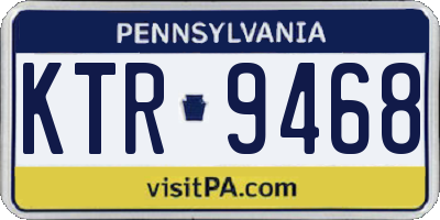 PA license plate KTR9468