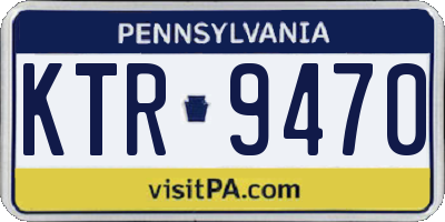 PA license plate KTR9470