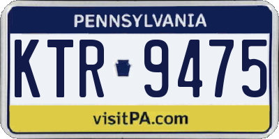 PA license plate KTR9475