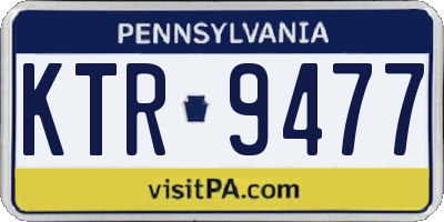 PA license plate KTR9477