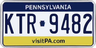 PA license plate KTR9482
