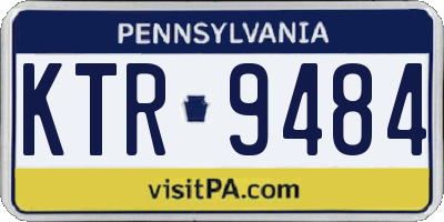 PA license plate KTR9484