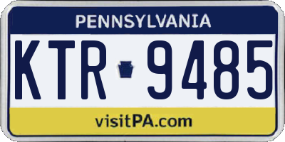 PA license plate KTR9485