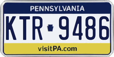 PA license plate KTR9486