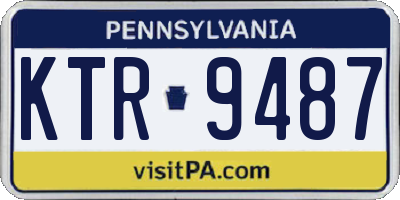 PA license plate KTR9487