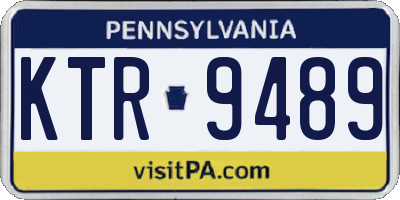 PA license plate KTR9489