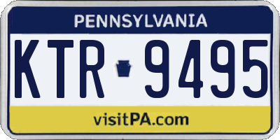 PA license plate KTR9495
