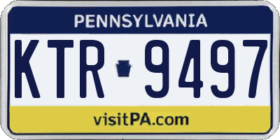 PA license plate KTR9497