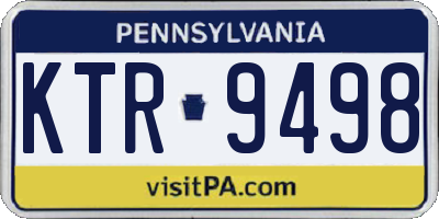 PA license plate KTR9498