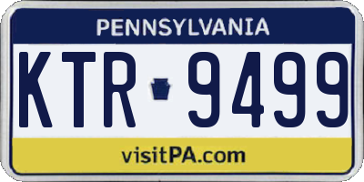 PA license plate KTR9499