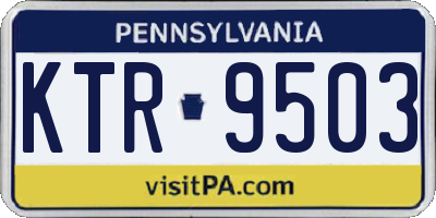 PA license plate KTR9503