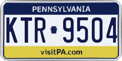 PA license plate KTR9504
