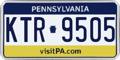 PA license plate KTR9505