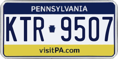 PA license plate KTR9507