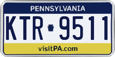 PA license plate KTR9511