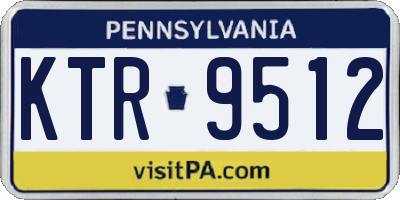 PA license plate KTR9512