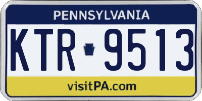 PA license plate KTR9513