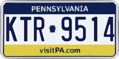 PA license plate KTR9514