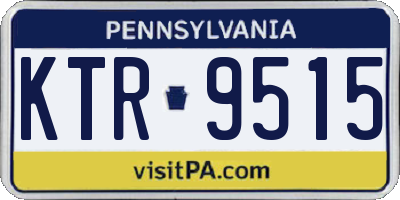 PA license plate KTR9515