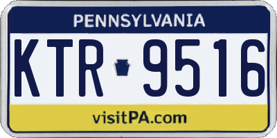 PA license plate KTR9516