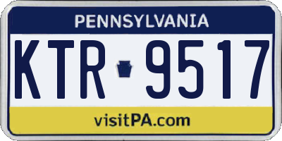 PA license plate KTR9517