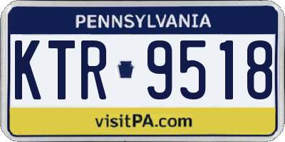 PA license plate KTR9518