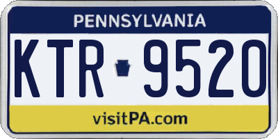 PA license plate KTR9520