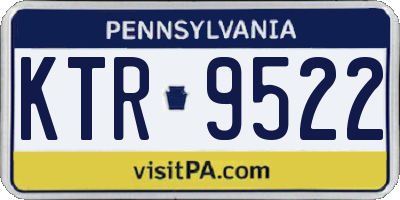 PA license plate KTR9522