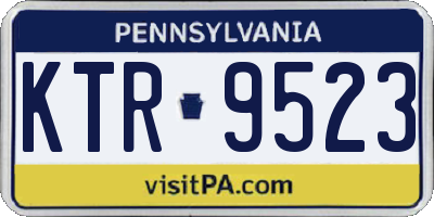 PA license plate KTR9523
