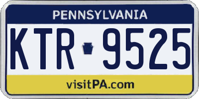 PA license plate KTR9525