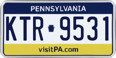 PA license plate KTR9531