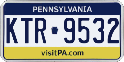 PA license plate KTR9532