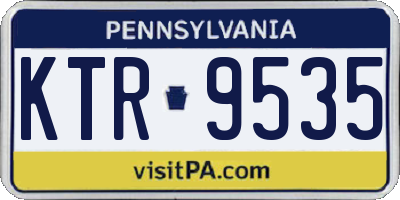 PA license plate KTR9535