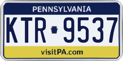 PA license plate KTR9537