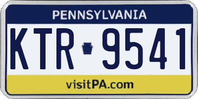 PA license plate KTR9541