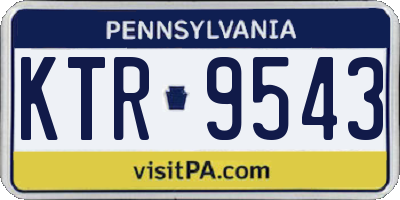 PA license plate KTR9543