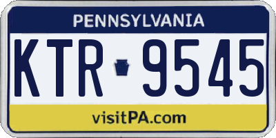 PA license plate KTR9545