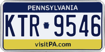 PA license plate KTR9546