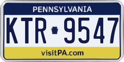 PA license plate KTR9547
