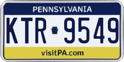 PA license plate KTR9549