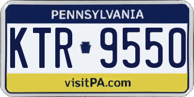 PA license plate KTR9550