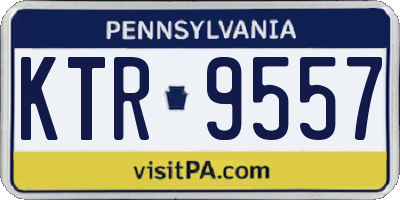 PA license plate KTR9557