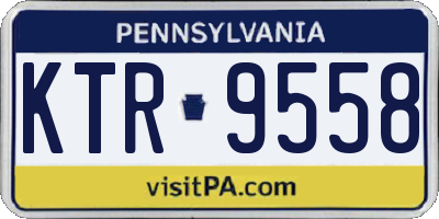 PA license plate KTR9558