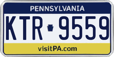 PA license plate KTR9559
