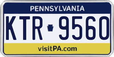 PA license plate KTR9560