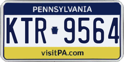 PA license plate KTR9564