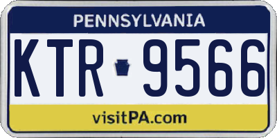 PA license plate KTR9566