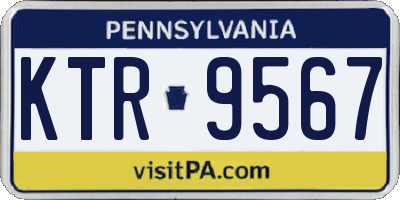 PA license plate KTR9567